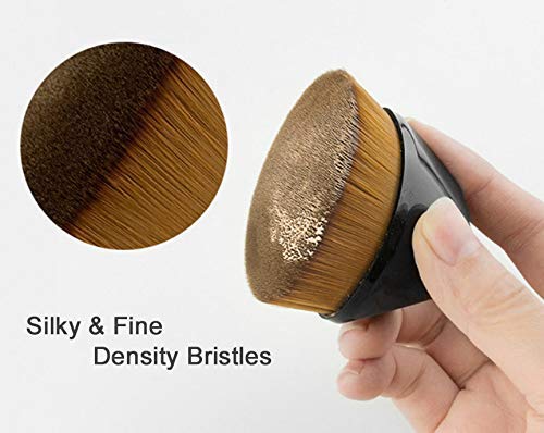 [Australia] - JOSALINAS Foundation Makeup Brush Fast Flawless Application Blusher Liquid Cream Powder Cosmetic Face Blending Tool, Black 