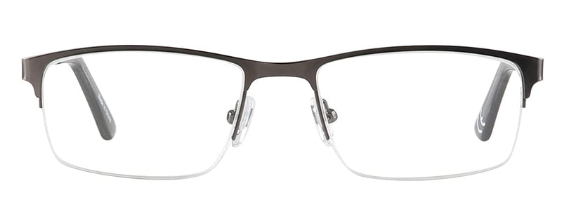 [Australia] - Eyecedar 5-Pack Reading Glasses Men Blue Light Blocking Half frame Rectangle Style Metal Grey Spring Hinges Readers 1.50 5 Pairs Mix 1.5 x 