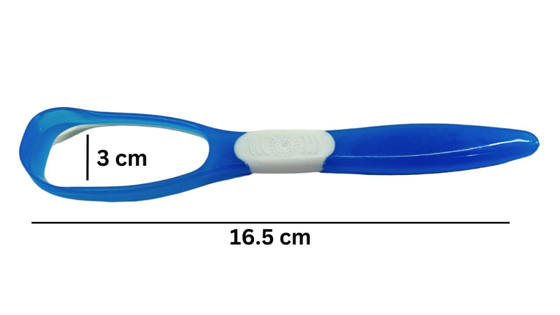 [Australia] - 2 x Tongue Cleaners Plastic Tongue Scraper Plastic Tongue Cleaner Bad Breath Remover Oral Care Dental Care (Blue & Green (Large)) Blue & Green (Large) 