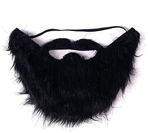 [Australia] - VIGUEUR Mustaches Self Adhesive - Costume Party Male Man Fake Beard Moustache Black (1pc) 