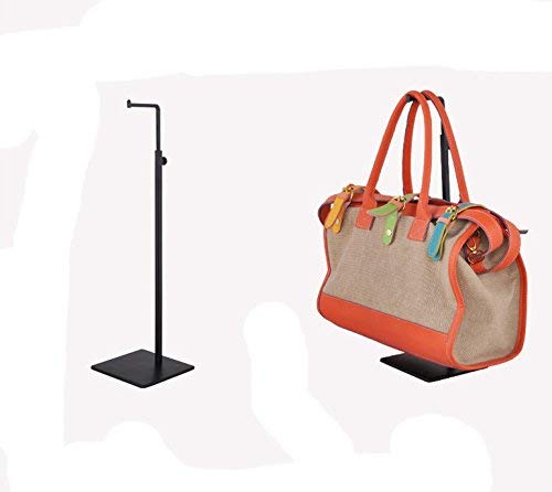 [Australia] - Adjustable Metal Handbag Rack Tabletop Handbag Purse Display Stand Single Hook Bag Stand Holder (Black) Black 