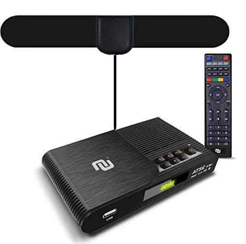 [Australia] - NUNET TV Converter Box Digital to Analog ATSC Streaming Media Players VHF/UHF HD TV Box PVR DVR Recorder w. 35 Miles Over The Air Antenna, Upgraded Remote w. TV Control Buttons (2022 version) 