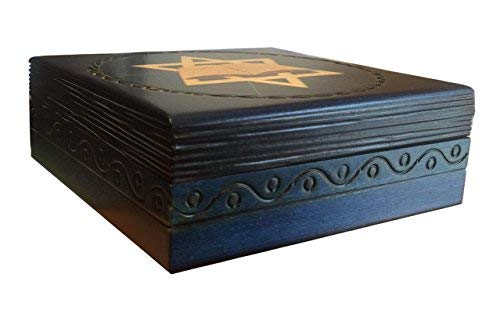 [Australia] - Blue Star of David Secret Jewelry Keepsake Box Judaica Polish Handmade Jewelry Box 