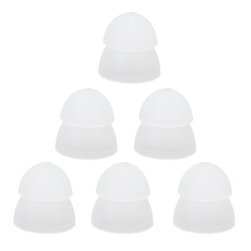 [Australia] - 10pcs Hearing Aid Domes, Soft Silicone Ear Tips Double Layer Closed Type Washable Earbud Anti Static Earplug for Seniors(White) White 