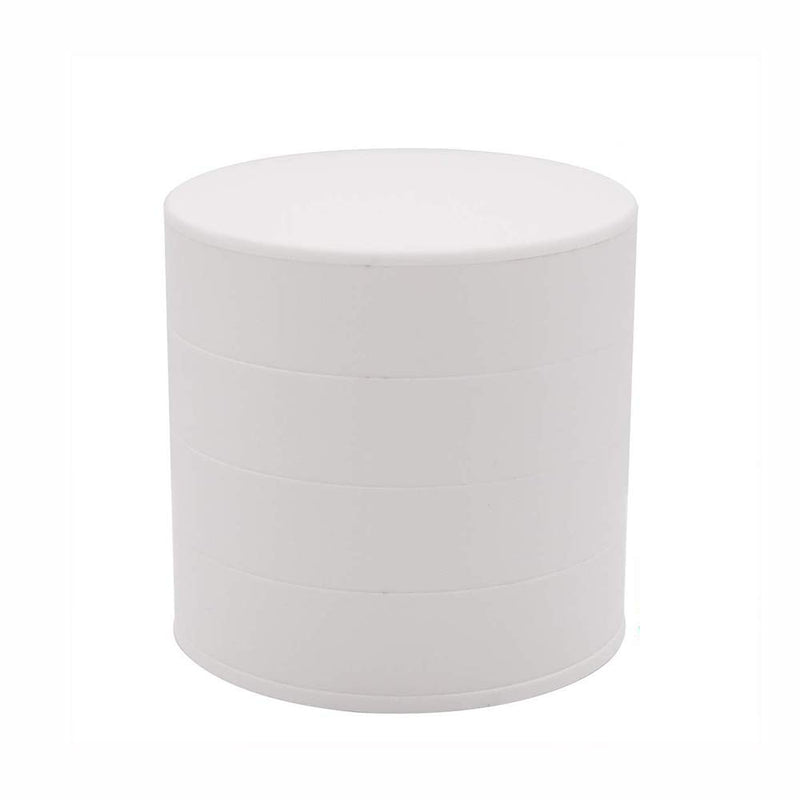 [Australia] - Fullgaden Organizer, 4-Tier 360 Degree Rotating Jewelry Storage Box for Earring Bracelets Rings Fits Small Spaces on Dressers, White 