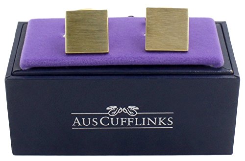 [Australia] - Gold Cufflinks | Premium Cuff Links | Cufflinks Box Included | Gift for Men Cuffelinks 