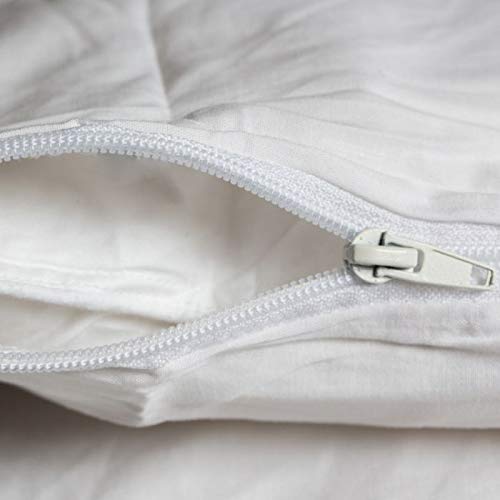 [Australia] - STERLING MILL WATERPROOF ANTI ALLERGY ZIPPED QUILT DUVET PROTECTOR COVER SINGLE DOUBLE KING SUPERKING (Single) White 