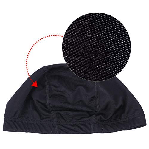 [Australia] - 2 pcs/lot Black Dome Cap for Wig Making Stretchable Hairnets with Wide Elastic Band (L) L 2 PCS Dome Cap 
