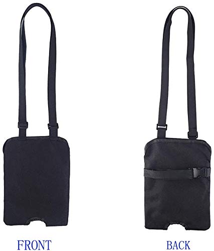 [Australia] - Catheter Leg Bag Holder Urinary Drainage Catheter Night Urine Bag Cover (1000 ML) with Adjustable Shoulder Strap for Home,Travel,Wheelchair,Bed Black 