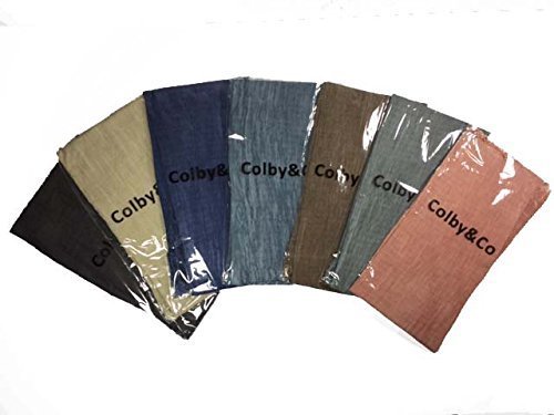 [Australia] - Colby&Co 100% Pure Natural Cotton, No Synthetic Fibers, Unisex, Scarves - Multi Colors/Styles French Blue 
