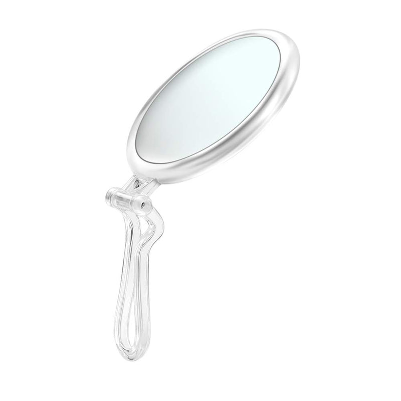 [Australia] - Compact Folding Hand Held Mirror / Tabletop Makeup Mirror with Two Sides of 15X Magnification & True View / 5 Inches Round Travel Mirror 