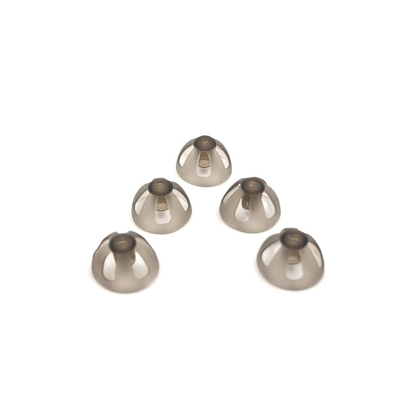 [Australia] - Resound Sure Fit Hearing Aid Domes Smoky Gray Tips Ear Pieces Comfortable for Open Fit BTE Sound Amplifier PSAP Kit Invisible 10mm (L x 5) 