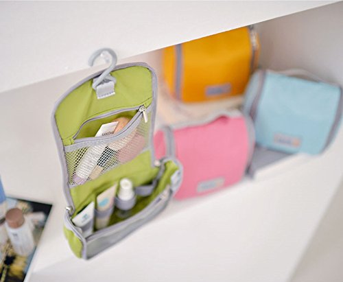 [Australia] - Travel Bag Organizer for Women Makeup or Men Shaving Kit With Hanging - Pink 