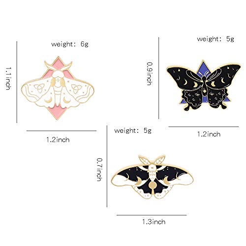 [Australia] - Butterfly Enamel Pins Set Cool Horror Enamel Lapel Pins Brooches for Backpacks Steampunk Badge Jewelry for Women 2# butterfly pins 