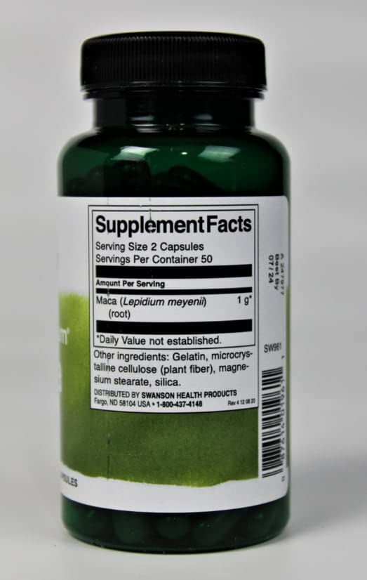 [Australia] - Swanson Maca 500 Milligrams 100 Capsules 1 