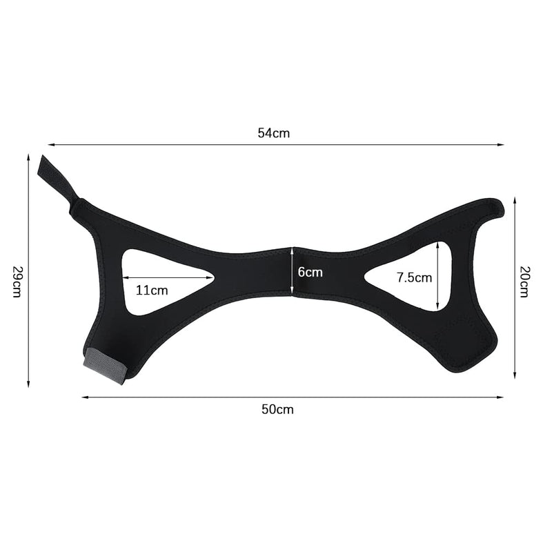 [Australia] - Anti Snoring Chin Strap Comfortable Natural Stop Snore Chin Strap Stop Snoring Solution Chin Strap Effective Snore Stopper Devices Adjustable Snore Reducing Mouth Breathers Sleep Aid for Men Women Black 