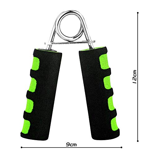 [Australia] - WooZuu 2 Pack Hand Grips Strengthener, Foam Hand Gripper Exerciser Finger Wrist Forearm Strength Trainer Muscle Builder Black/Green 