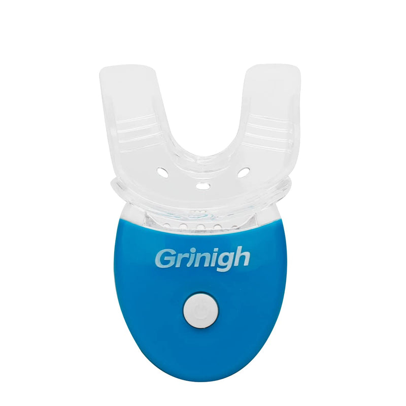 [Australia] - at-Home Teeth Whitening Light Accelerator with Matched Mouth Tray - Grinigh® - Powerful 5 LED Tubes for Teeth Whitening Treatment (Batteries Included)- Blue 1 Count (Pack of 1) 
