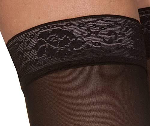 [Australia] - SIGVARIS Women’s Style Sheer 780 Open Toe Thigh-Highs w/Grip Top 15-20mmHg ML - Medium Long Cafe 