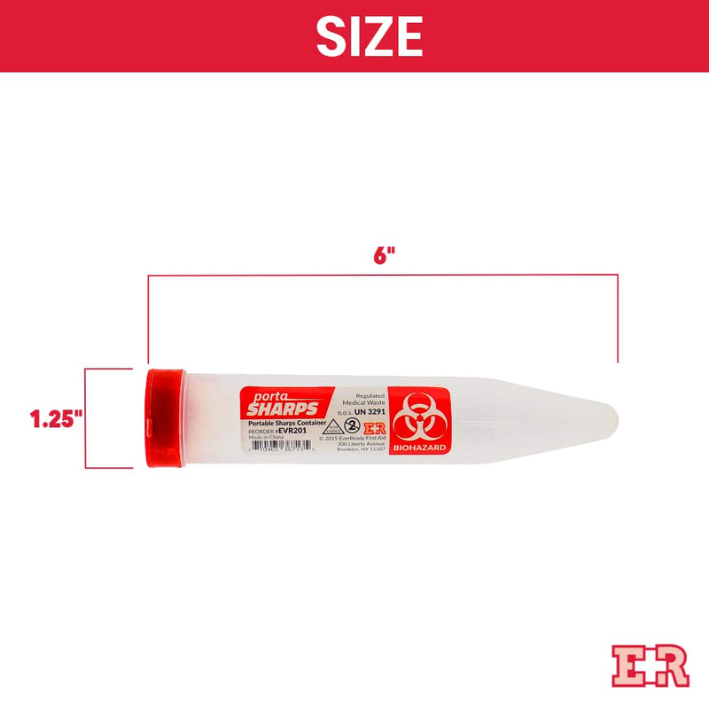[Australia] - Ever Ready First Aid Porta Sharps Transportable Sharps Container with Locking Mechanism - 12 Count 12 Count (Pack of 1) 