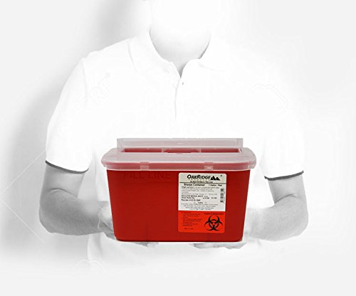 [Australia] - One Gallon Sharps Containers with Pop Up Lid (Two Pack) by Oakridge Products 