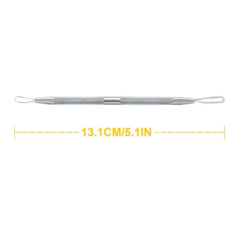 [Australia] - Professional Blackhead Remover Blemish Extractor Tool - Pimple Comedone Removal 2-In-1 Stainless Steel Pimple Popper(2pcs) 