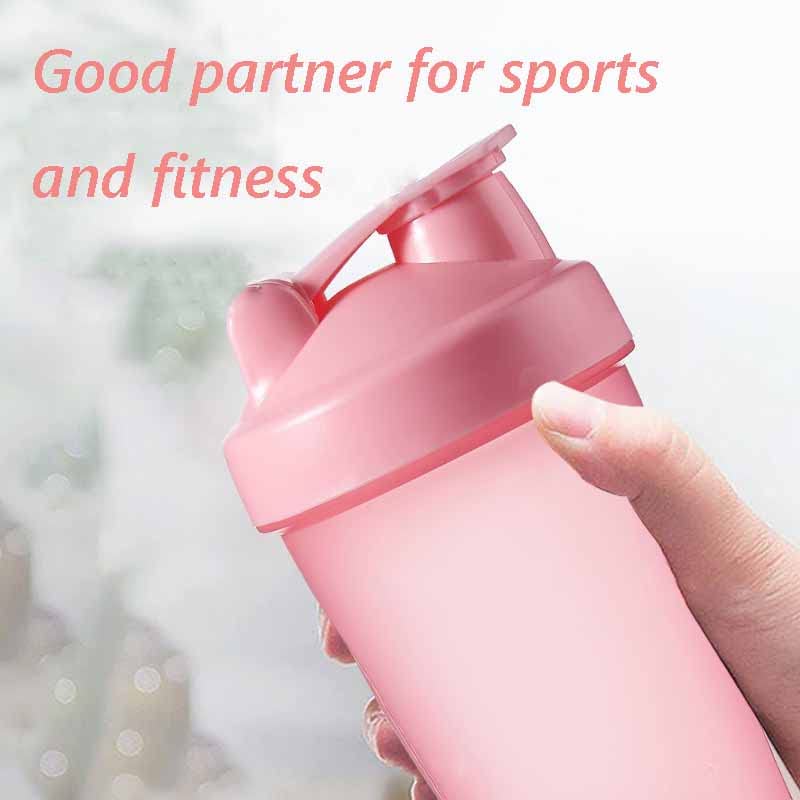 [Australia] - 400ml Protein Shaker Bottle Shaker Cups Mixer BPA Free Gym Shaker Bottle Leakproof Mini Water Bottle With Steel Mixing Ball for Fitness Sports and Travel for Men and Women - Pink 
