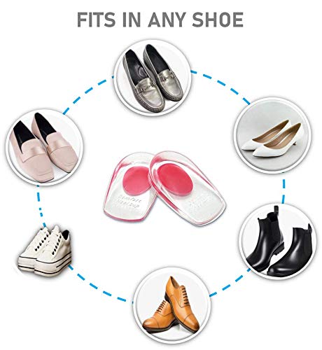 [Australia] - VivoFoot Gel Heel Cups, Shoe Inserts for Plantar Fasciitis, Heel Spur & Achilles Pain Relief, Heel Lift Pads for Men & Women (Small, 2 Pairs) Small, 2 Pairs 