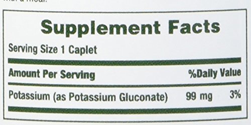 [Australia] - Nature's Bounty Potassium Gluconate 99mg, 100 Caplets ERROR: #N/A 100 Count (Pack of 1) 