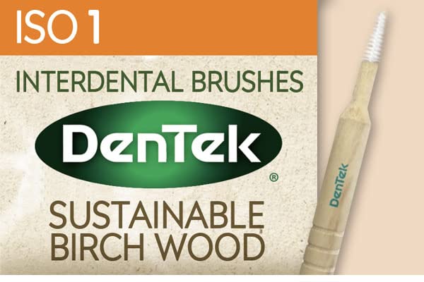 [Australia] - DenTek Earth Friendly Birch Wood - 6 Count x 6 Packs (36 Brushes) Interdental Brushes ISO1/0.45mm - Green 0.45mm 6 Pack 