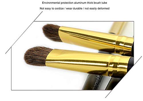 [Australia] - Makeup Brushes Set 7pcs Eye Brushes Eyeshadow Blending Brush Eyebrow Eyeliner Lip Brush Beauty Brushes, Best for Gifts - Black 