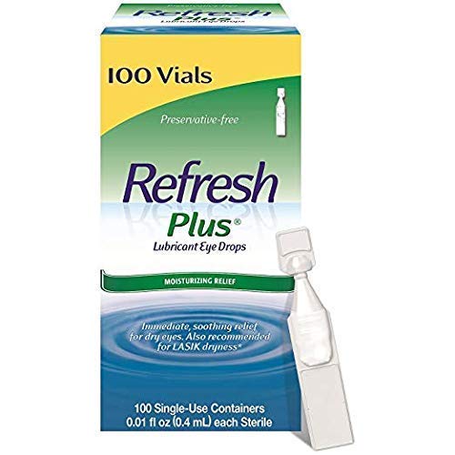 [Australia] - Refresh Plus Lubricant Eye Drops Long Lasting Relief Plus Protection for Mild to Moderate Dry Eye -200 Single Use Vials 