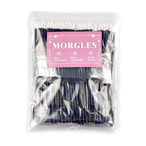 [Australia] - 200 PCS Disposable Mascara and Lip Wands, MORGLES 100 Pcs Disposable Eyelash Mascara Wands Brushes 100 Pcs Disposable Lip Gloss Wands Lipstick Applicators 