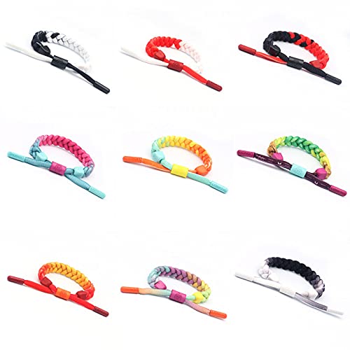 [Australia] - Colorful Braided Rope Bracelet Trendy Hiphop Style for Women Men Boys Girls Young Sport Wrist Band Orange 
