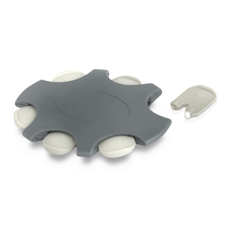 [Australia] - JB White ProWax Hearing Aid Filters for Oticon and Bernafon Speakers, 5x Dispenser Disc with 6 Tools and 6 Filters, Grey (Pack of 30) 