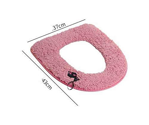 [Australia] - 2Pcs Universal Soft Home Toilet Seat Cushion with Hanging Loop Bathroom Soft and Warm Washable Toilet seat Cover Pads Green 