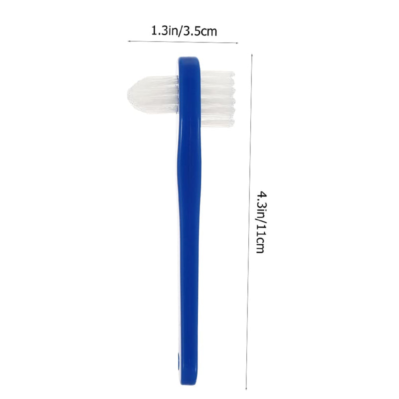 [Australia] - Healeved Denture Brush Dual Head 3pcs Small Hard Denture Cleaner Toothbrush False Teeth Cleaning Brush for Denture Care 