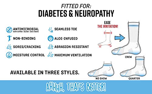 [Australia] - Doctor's Choice Diabetic Socks for Women, Neuropathy Socks for Women, Non-Binding, Aloe Infused Diabetic Ankle Socks for Arthritis & Swollen Feet, No Show, 2 Pairs, Black, Medium, Women Size 9-11 Black/No Show - 2 Pairs 