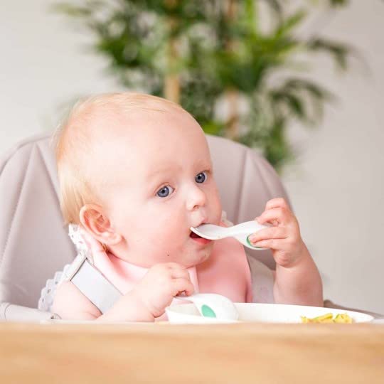 [Australia] - Doddl Baby Spoon and Fork, Cutlery Set for Babies 6+ Months, Learn to Self-Feed. Helps Weaning (Aqua) 