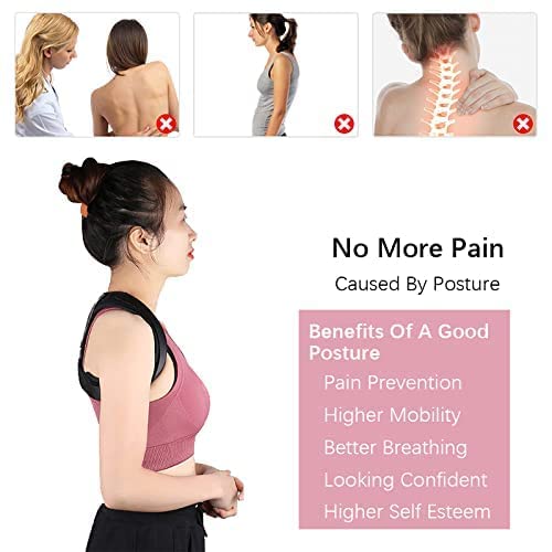 [Australia] - QW QENTY Wellness New Premium Posture Corrector & - Adjustable Scoliosis Back Support Brace - Pain Relief from Neck, Back & Shoulder 