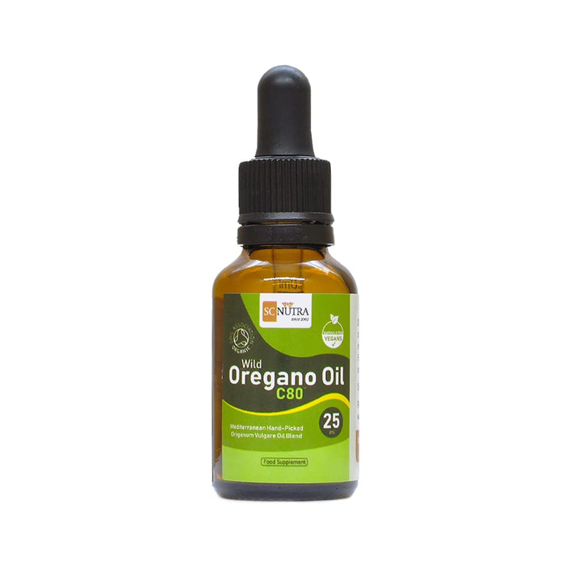 [Australia] - Oregano Oil 25ml - UK Soil Association Certified Organic Wild Oregano Oil C80 - High Strength 80% Carvacrol - Origanum Vulgare Oil - SC Nutra (Sweet Cures) 