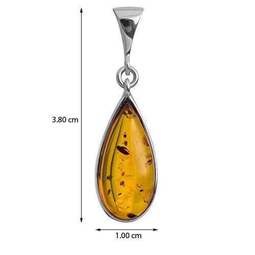 [Australia] - Amber Sterling Silver Classic Pendant 