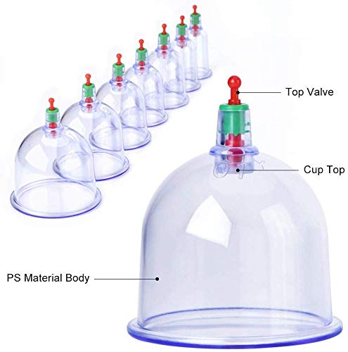 [Australia] - Vacuum Cupping Therapy, Cupping Therapy Sets, Chinese Medicine Pistol Equipment with Plastic Suction Cups to Relieve Fatigue 12 Pieces Pain Relief Massage 