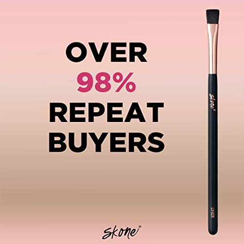 [Australia] - Skone Cosmetics | Professional Grade Makeup Brush | Eye Shadow | Eyebrows | Primer | Smudger | Nylon Brush (Flat Liner Brush) Flat Liner Brush 