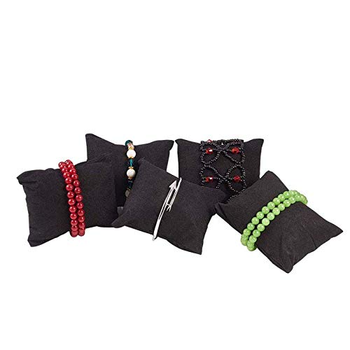[Australia] - XIZHI Velvet Small Bracelet/Watch Pillow Jewelry Displays,20-pPeces Black 