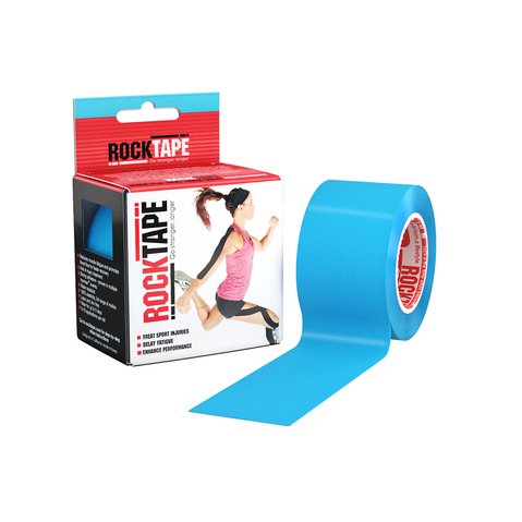 [Australia] - Rocktape Kinesiology Tape Athletes, Water Resistant, Reduce Pain & Injury Recovery, 5cm x 5m, Uncut, Argyle Blue 