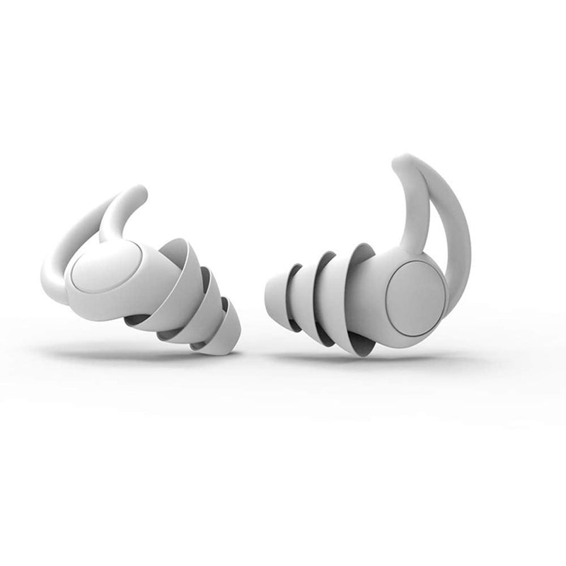 [Australia] - Reusable Safe Silicone High Fidelity Earplug, for Sleeping (Reduce 40dB), Swimming, Studying, Concerts, Noise Cancelling and Hearing Protection (Gray) 