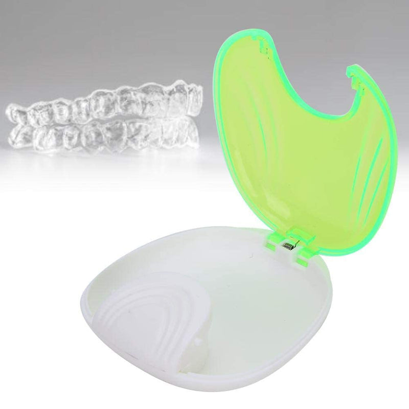 [Australia] - Retainer Case, Portable Large Retainer Cases for Orthodontic Retainer, Invisalign, Mouth Guard and Denture Storage, Tight Snap Lock, Light and Easy (green) green 