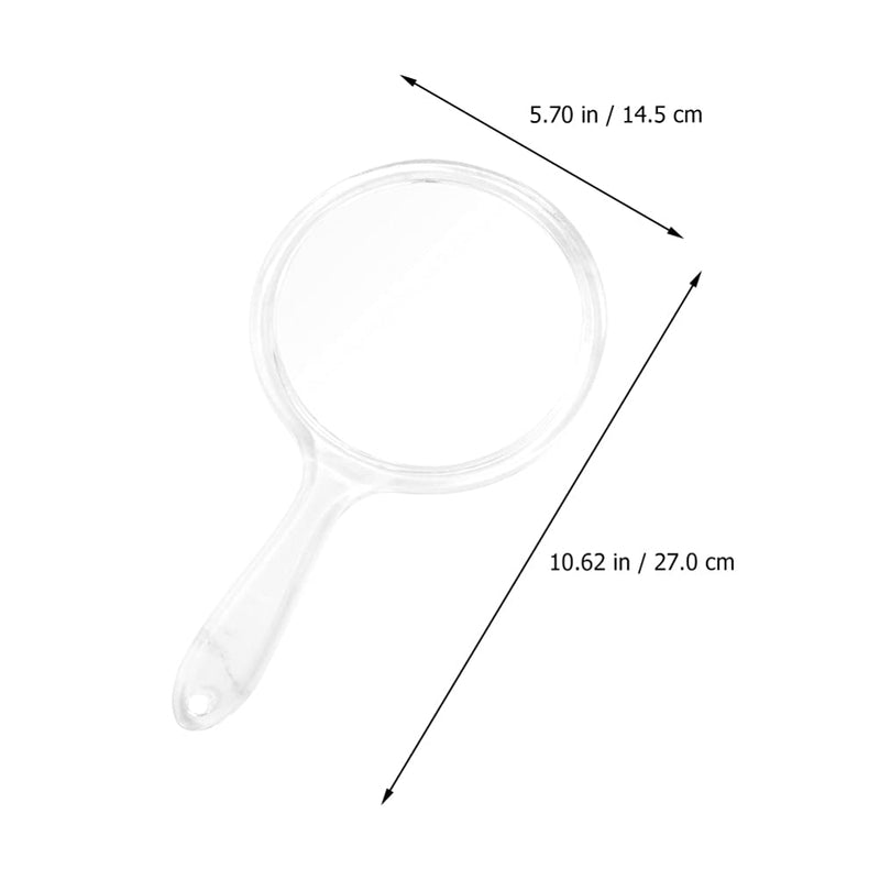 [Australia] - Minkissy Handheld Mirrors, 2Pcs Double- Sided Hand Mirror 1X/ 3X Magnifying Mirror Travel Makeup Mirror with Handle Makeup Tool (Clear) 