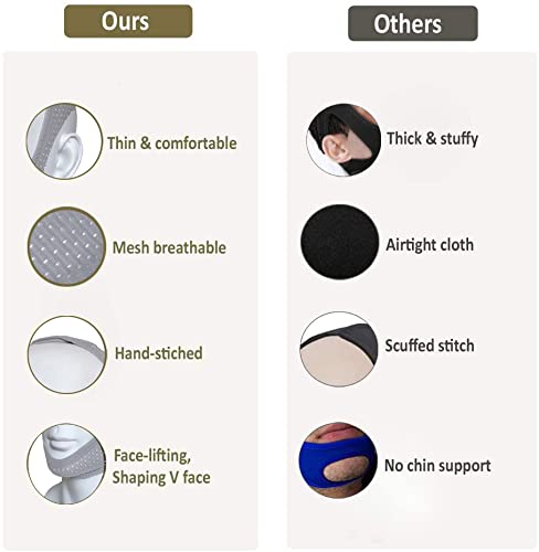 [Australia] - Yootar Anti Snoring Chin Strap for Cpap Users, Comfortable Mesh Breathable My Stop Solution Devices Snore Stopper Strips Mask Belt Jaw Sleep Aid Men Women (Grey) 